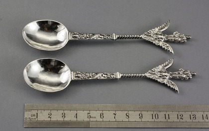 Hanau Silver Christening Spoons (Pair)